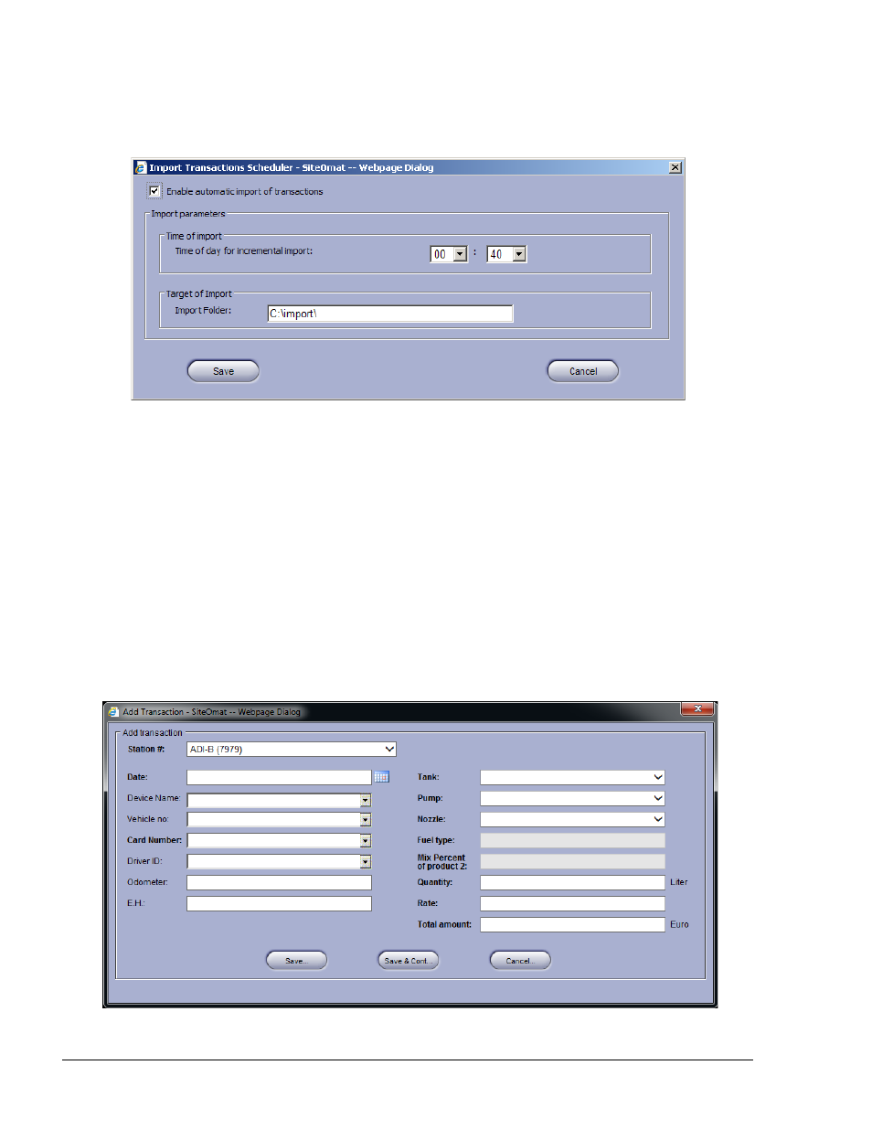 Add new transaction | Gasboy Fleet Head Office System User Manual | Page 216 / 370