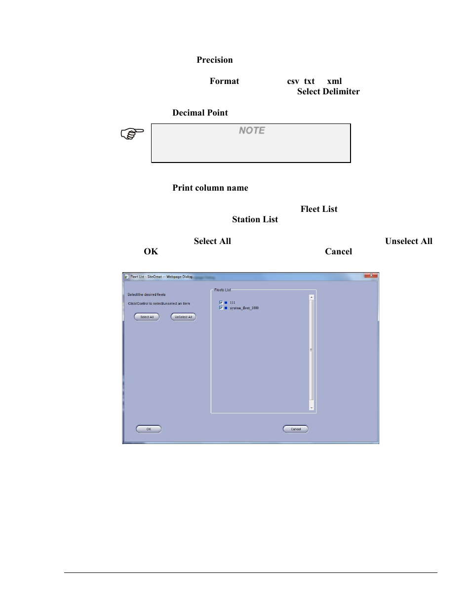 Figure 8-36. fleet list dialog box | Gasboy Fleet Head Office System User Manual | Page 219 / 370