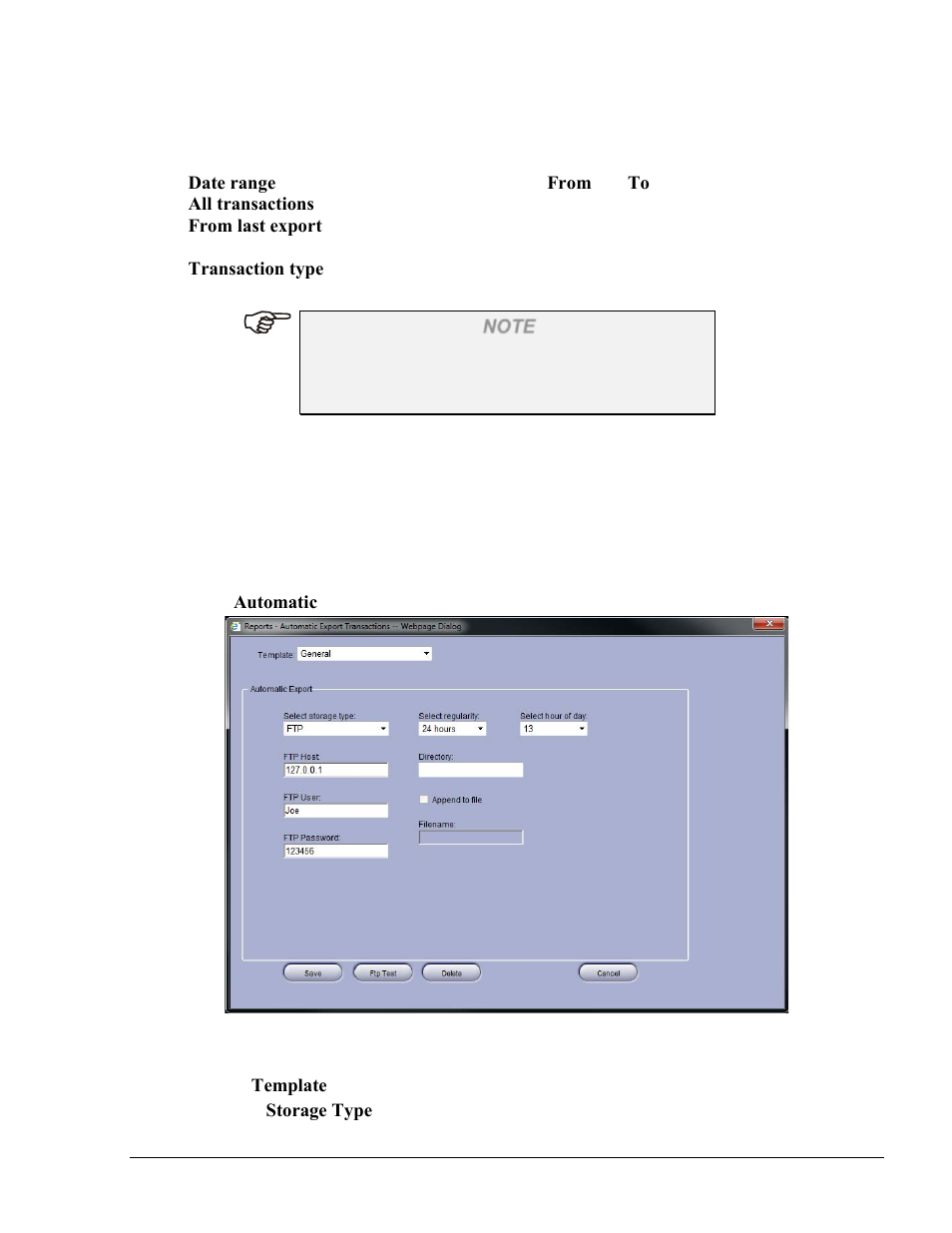 Setting export range, Scheduling automatic exports | Gasboy Fleet Head Office System User Manual | Page 225 / 370