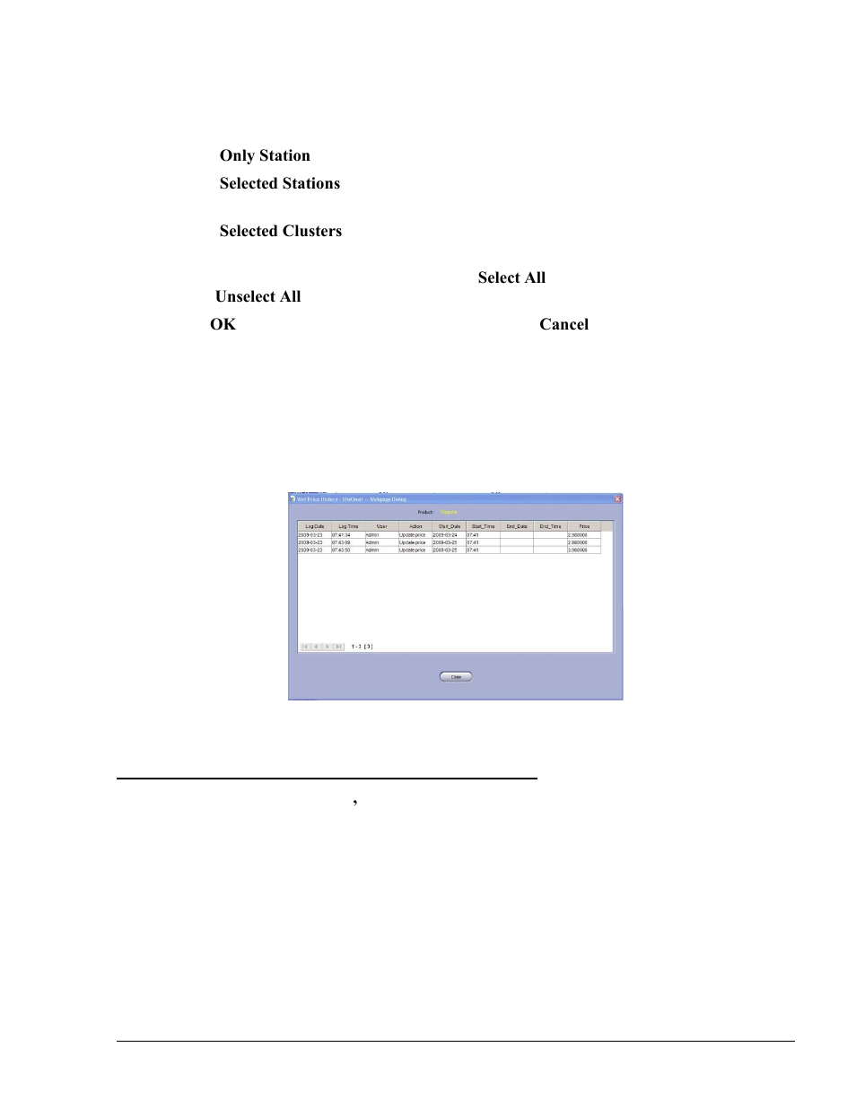 Price history, Manual stations data entry, Figure 11-6. price history screen | Gasboy Fleet Head Office System User Manual | Page 277 / 370