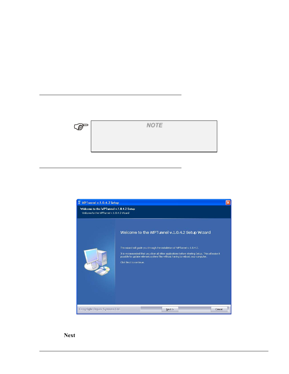 Appendix c wp registration and setup, C.1. general, C.2. wp tunnel installation | Figure c-1. wp tunnel setup wizard welcome screen | Gasboy Fleet Head Office System User Manual | Page 357 / 370