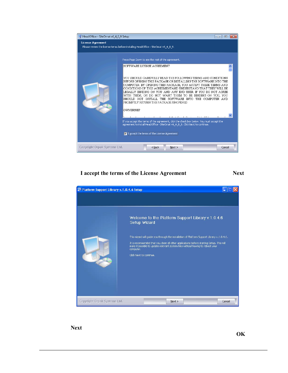 Figure 3-3. license agreement screen | Gasboy Fleet Head Office System User Manual | Page 43 / 370