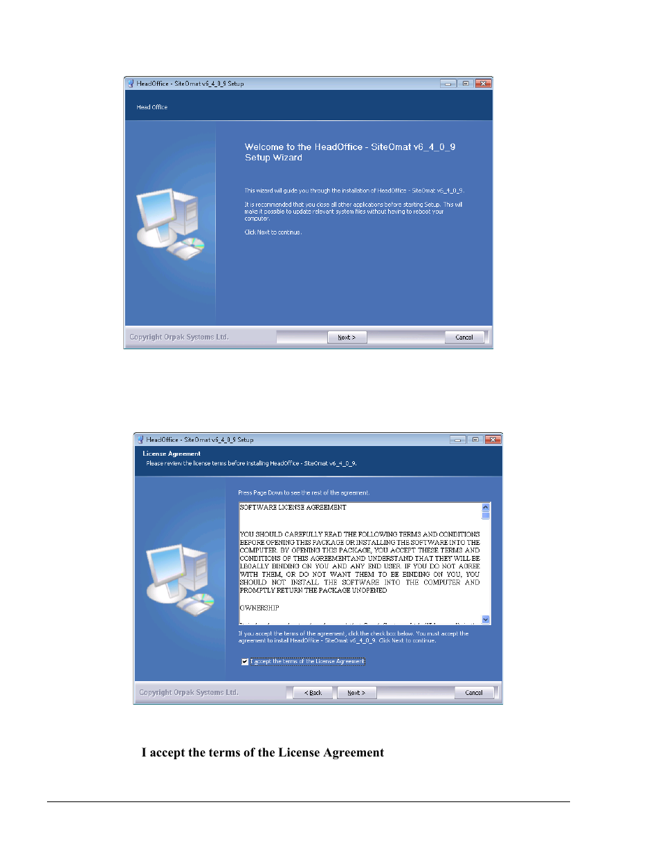 Figure 3-17. license agreement screen | Gasboy Fleet Head Office System User Manual | Page 50 / 370