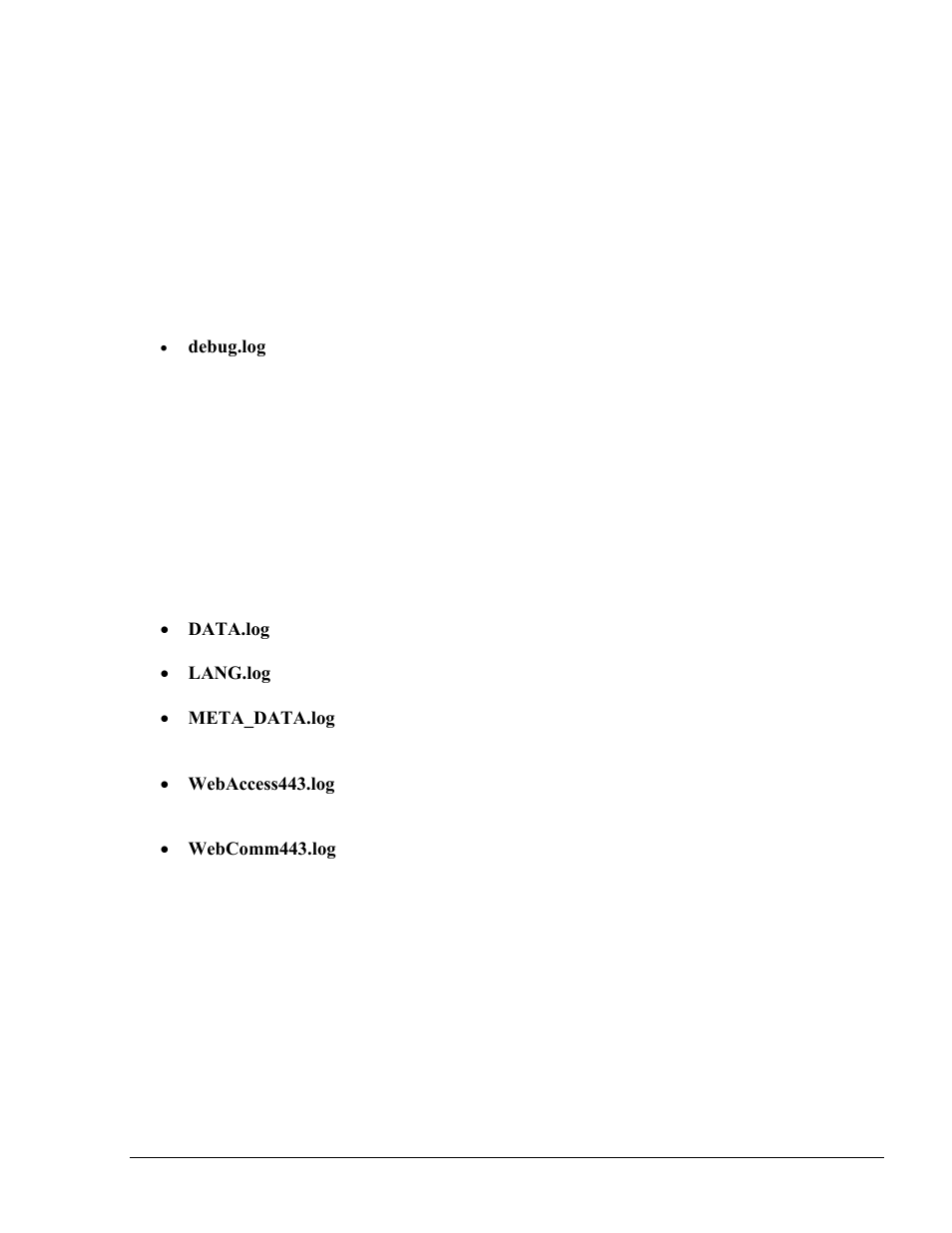 Logs location, Types of log files | Gasboy Fleet Head Office System User Manual | Page 77 / 370