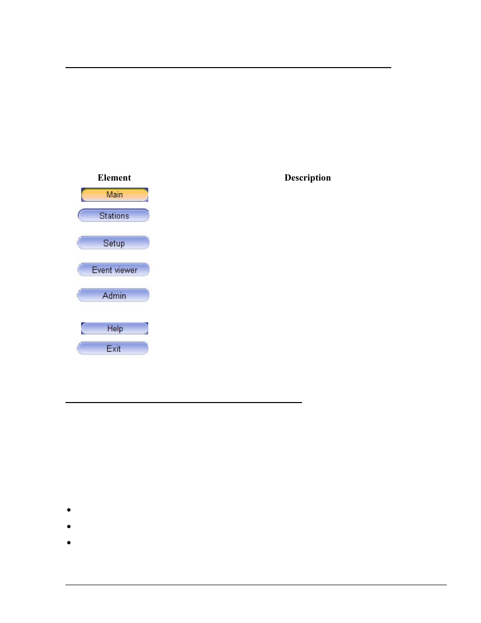 Navigating through the administration application, Setup section, Table 6-1. navigation bar buttons | Gasboy Fleet Head Office System User Manual | Page 83 / 370