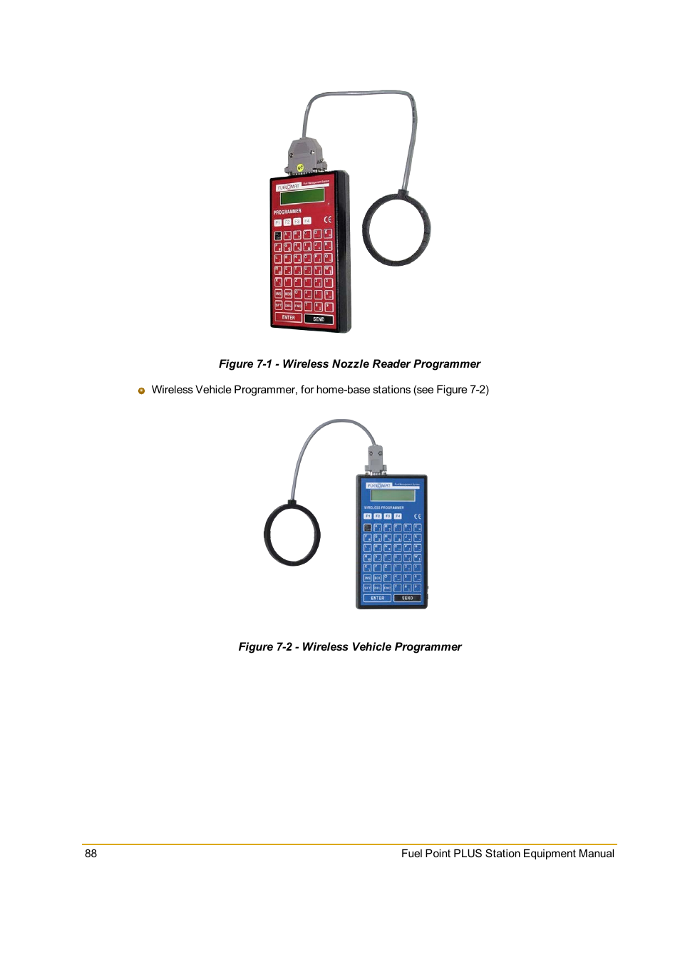 Figure 7-1 - wireless nozzle reader programmer, Figure 7-2 - wireless vehicle programmer | Gasboy Fuel Point PLUS Station User Manual | Page 88 / 136