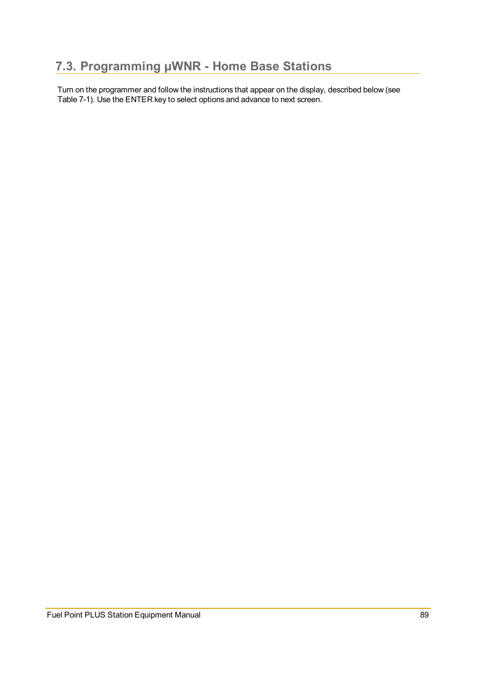 Programming µwnr - home base stations | Gasboy Fuel Point PLUS Station User Manual | Page 89 / 136