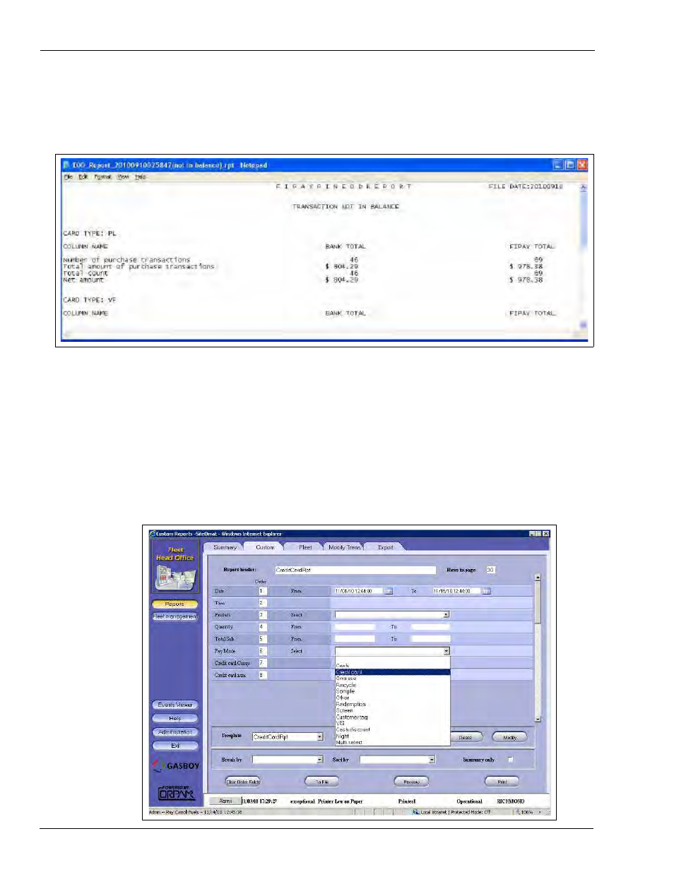 Fho reporting | Gasboy FiPay Payment Network User Manual | Page 42 / 60