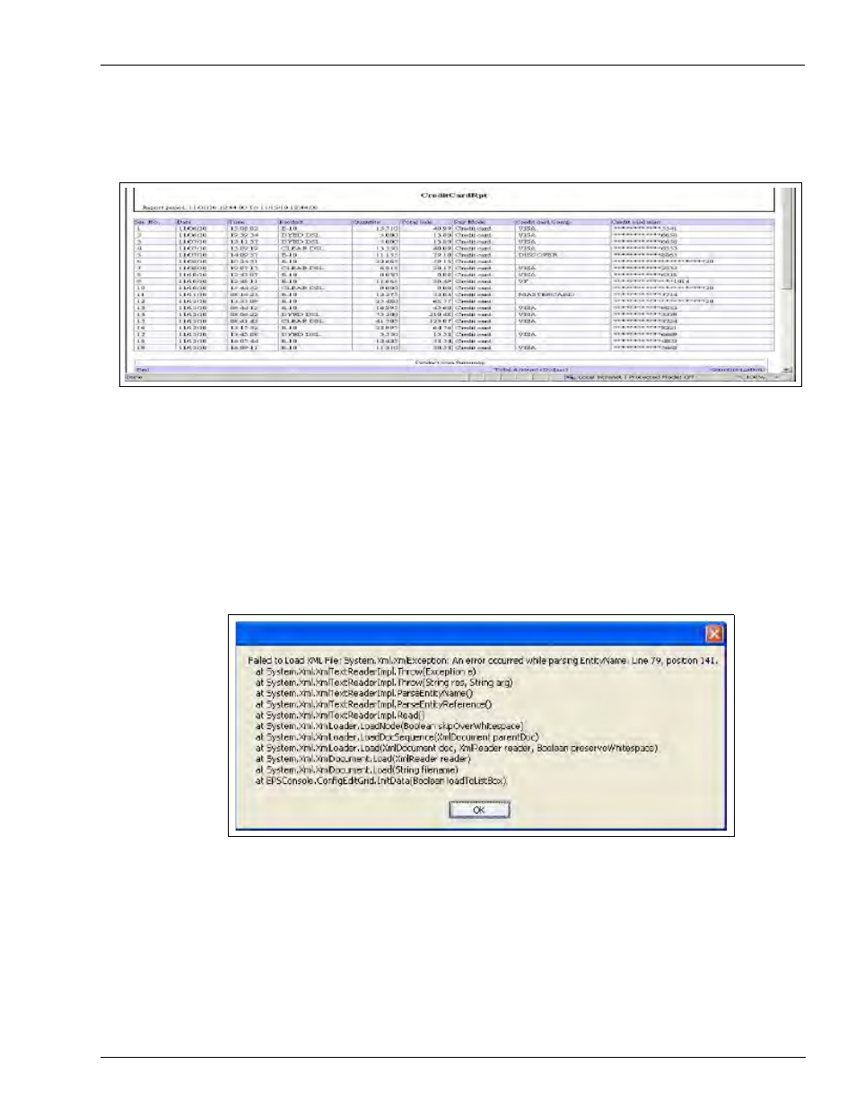 Error message info | Gasboy FiPay Payment Network User Manual | Page 43 / 60