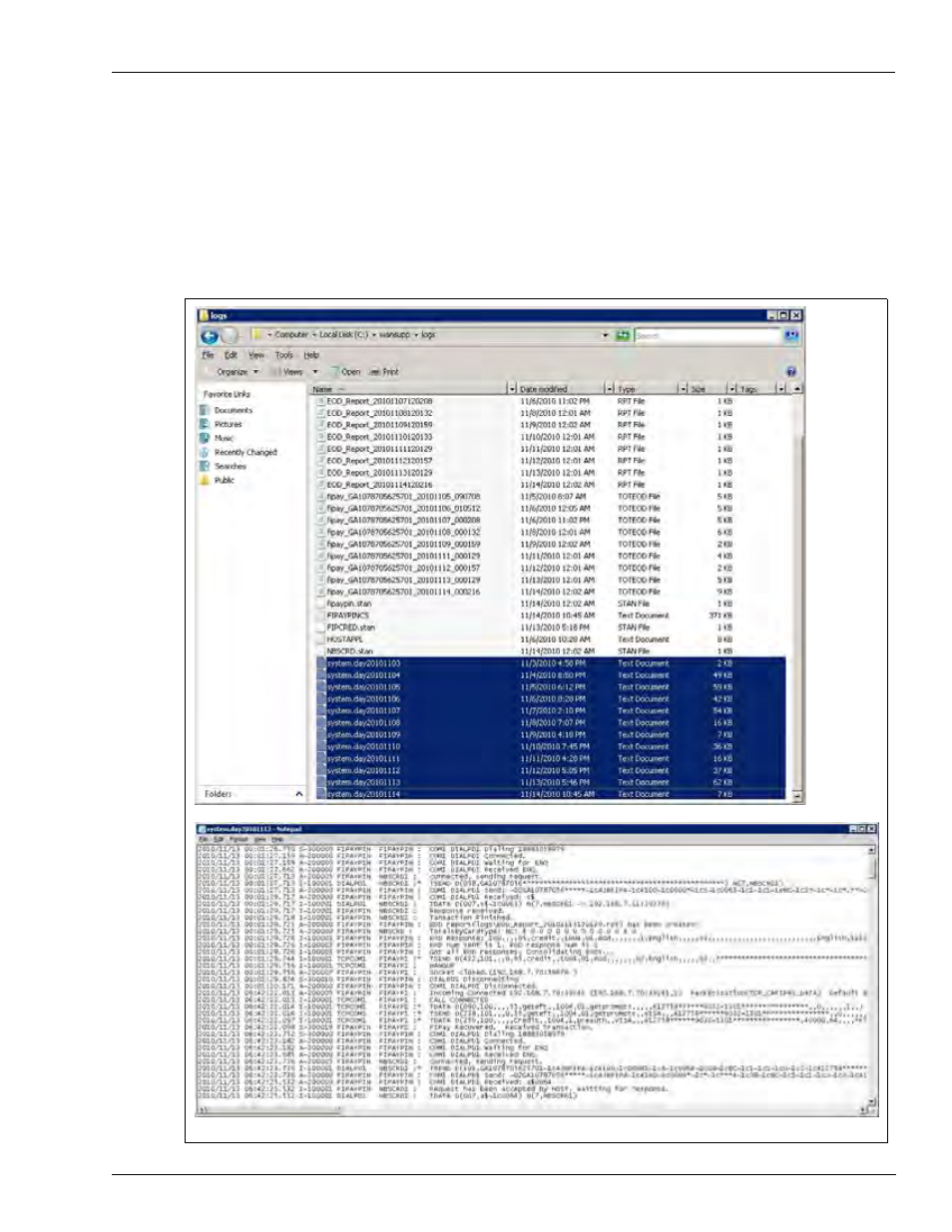 Debug info, Log files | Gasboy FiPay Payment Network User Manual | Page 45 / 60