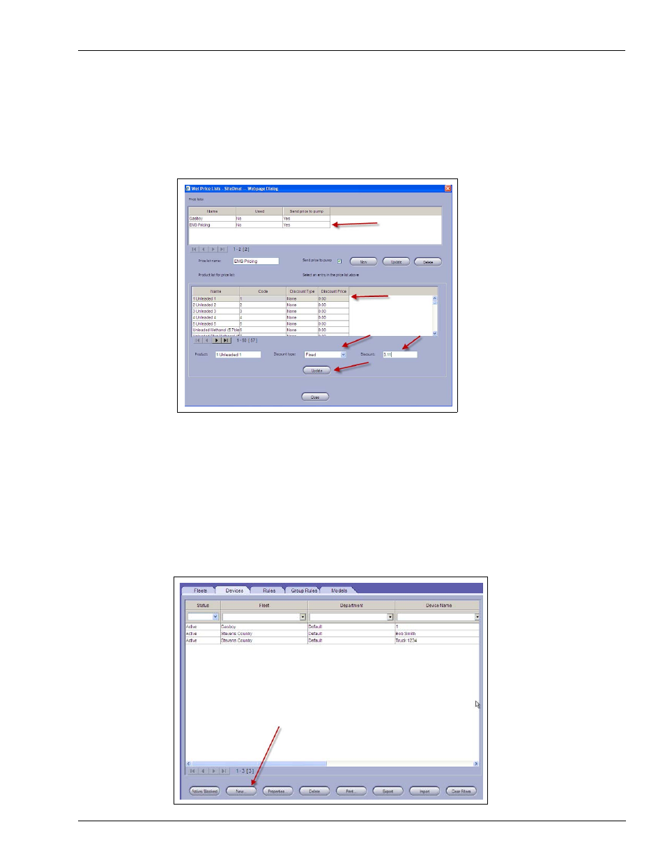 3 select the price list (see figure 4-21), Creating devices, Creating devices -17 | Gasboy Fleet PLUS User Manual | Page 43 / 94