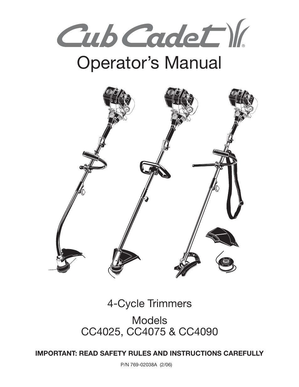 Cub Cadet CC4090 User Manual | 88 pages