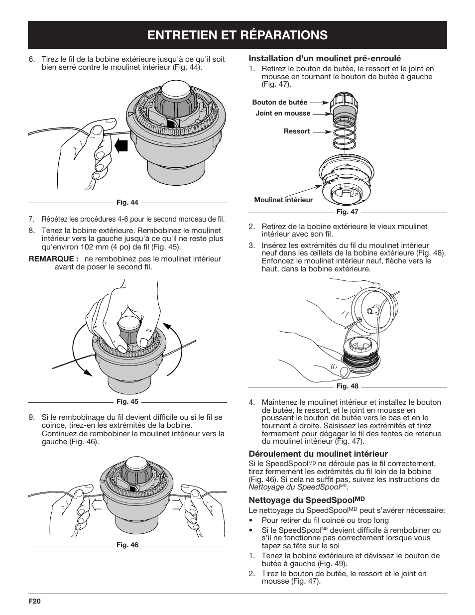 Entretien et réparations | Cub Cadet CC4090 User Manual | Page 50 / 88