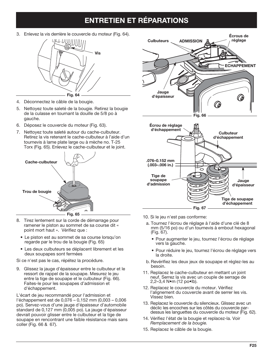 Entretien et réparations | Cub Cadet CC4090 User Manual | Page 55 / 88