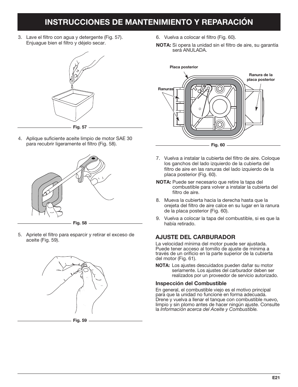 Instrucciones de mantenimiento y reparación | Cub Cadet CC4090 User Manual | Page 81 / 88
