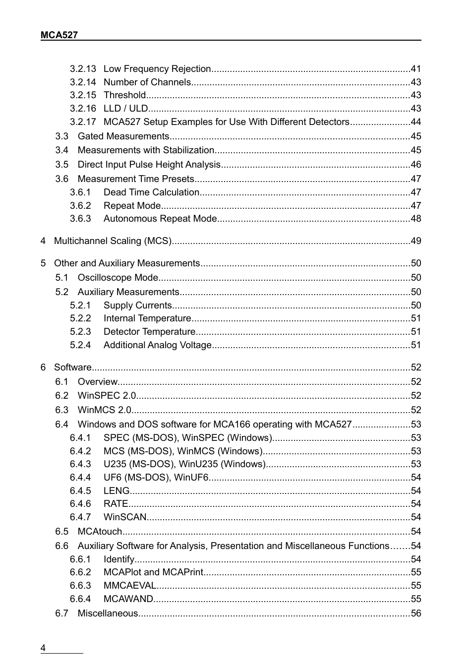 GBS Elektronik MCA-527 User Manual | Page 4 / 70
