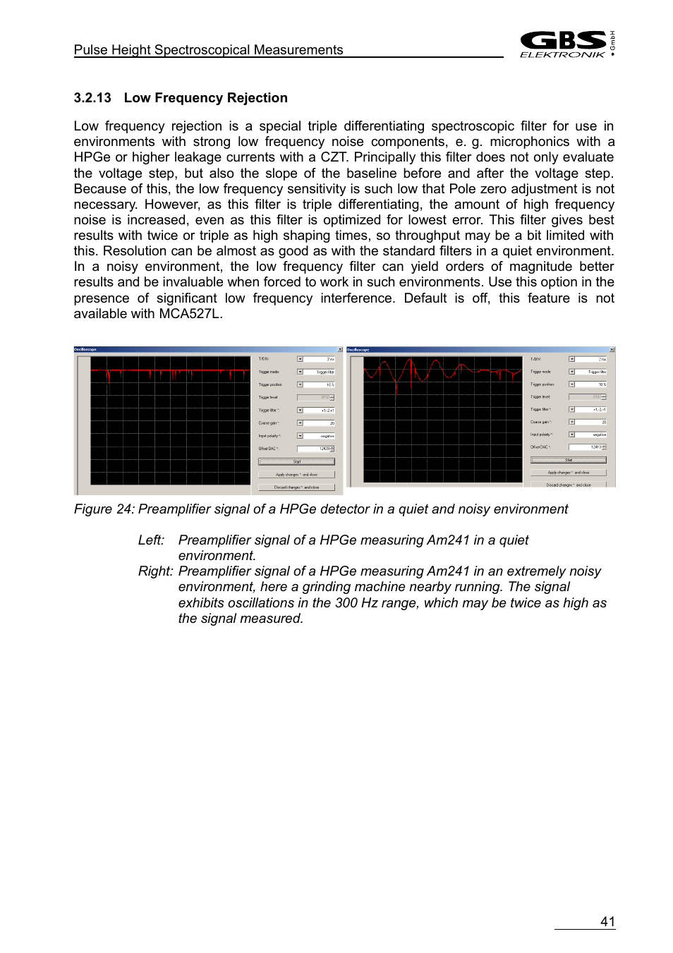 13 low frequency rejection | GBS Elektronik MCA-527 User Manual | Page 41 / 70