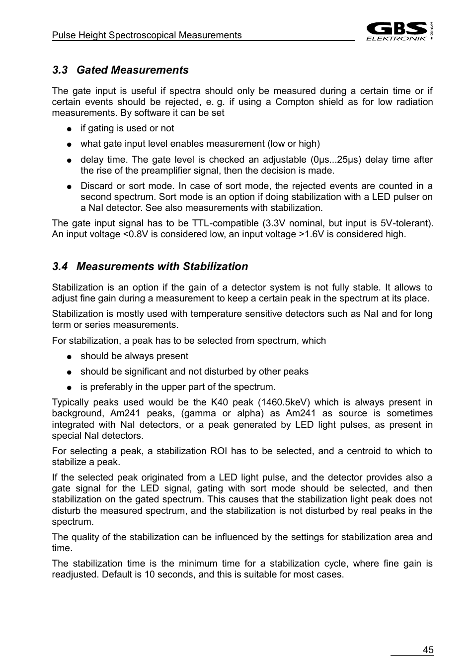 3 gated measurements, 4 measurements with stabilization | GBS Elektronik MCA-527 User Manual | Page 45 / 70