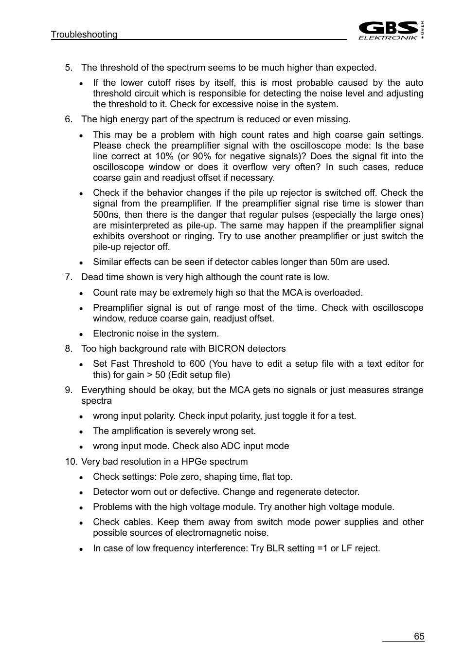 GBS Elektronik MCA-527 User Manual | Page 65 / 70