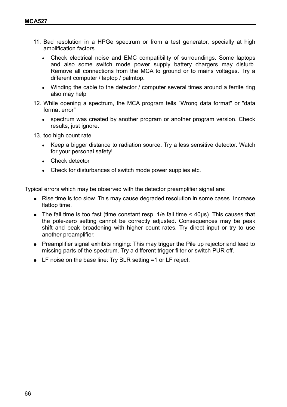 GBS Elektronik MCA-527 User Manual | Page 66 / 70
