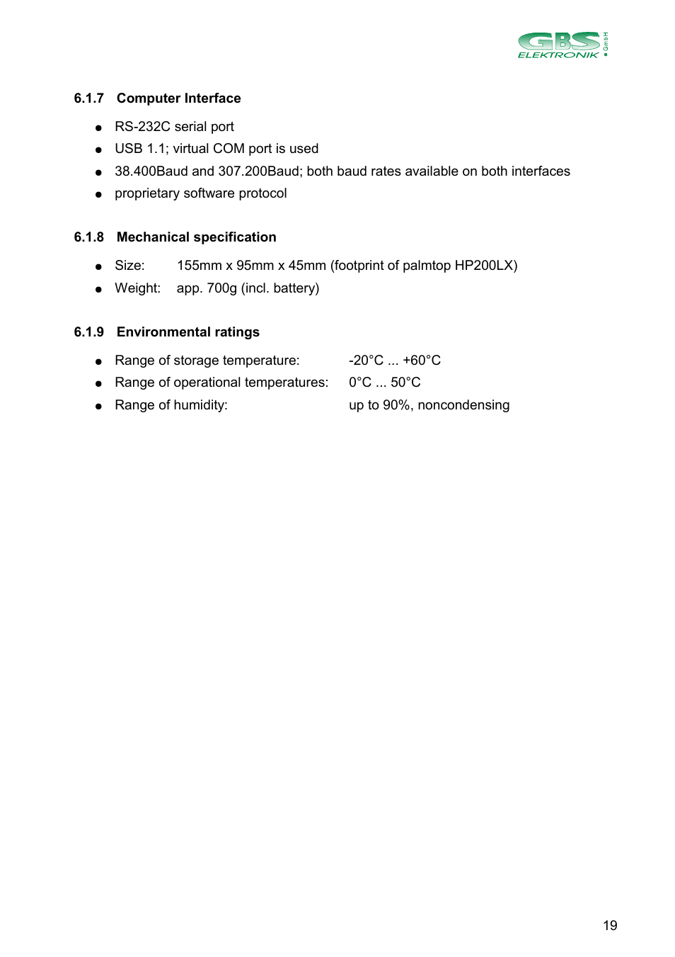 GBS Elektronik MCA166-USB User Manual | Page 19 / 73