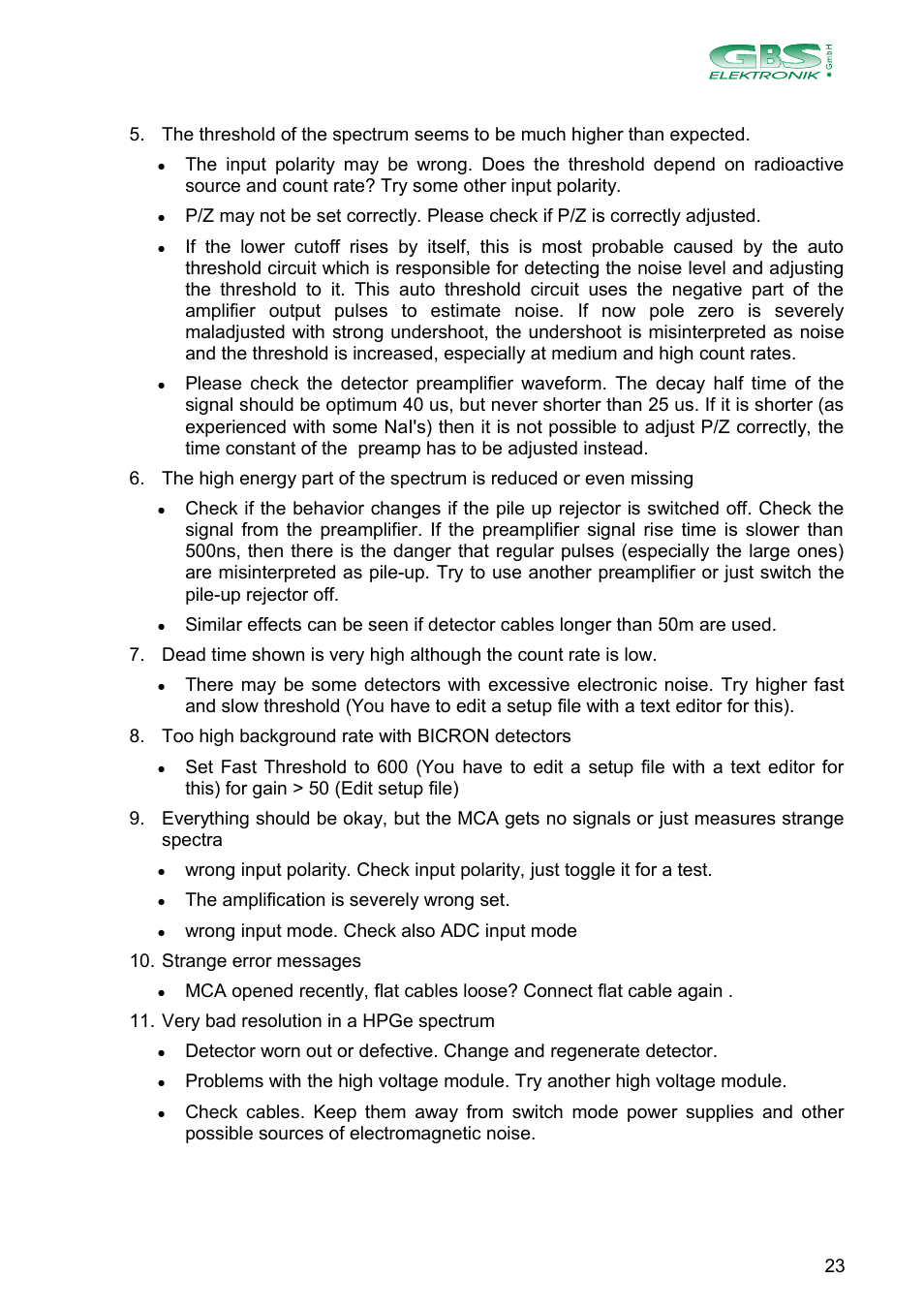GBS Elektronik MCA166-USB User Manual | Page 23 / 73