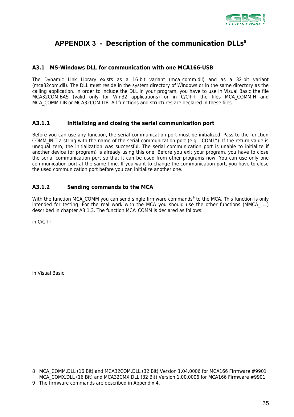 GBS Elektronik MCA166-USB User Manual | Page 35 / 73