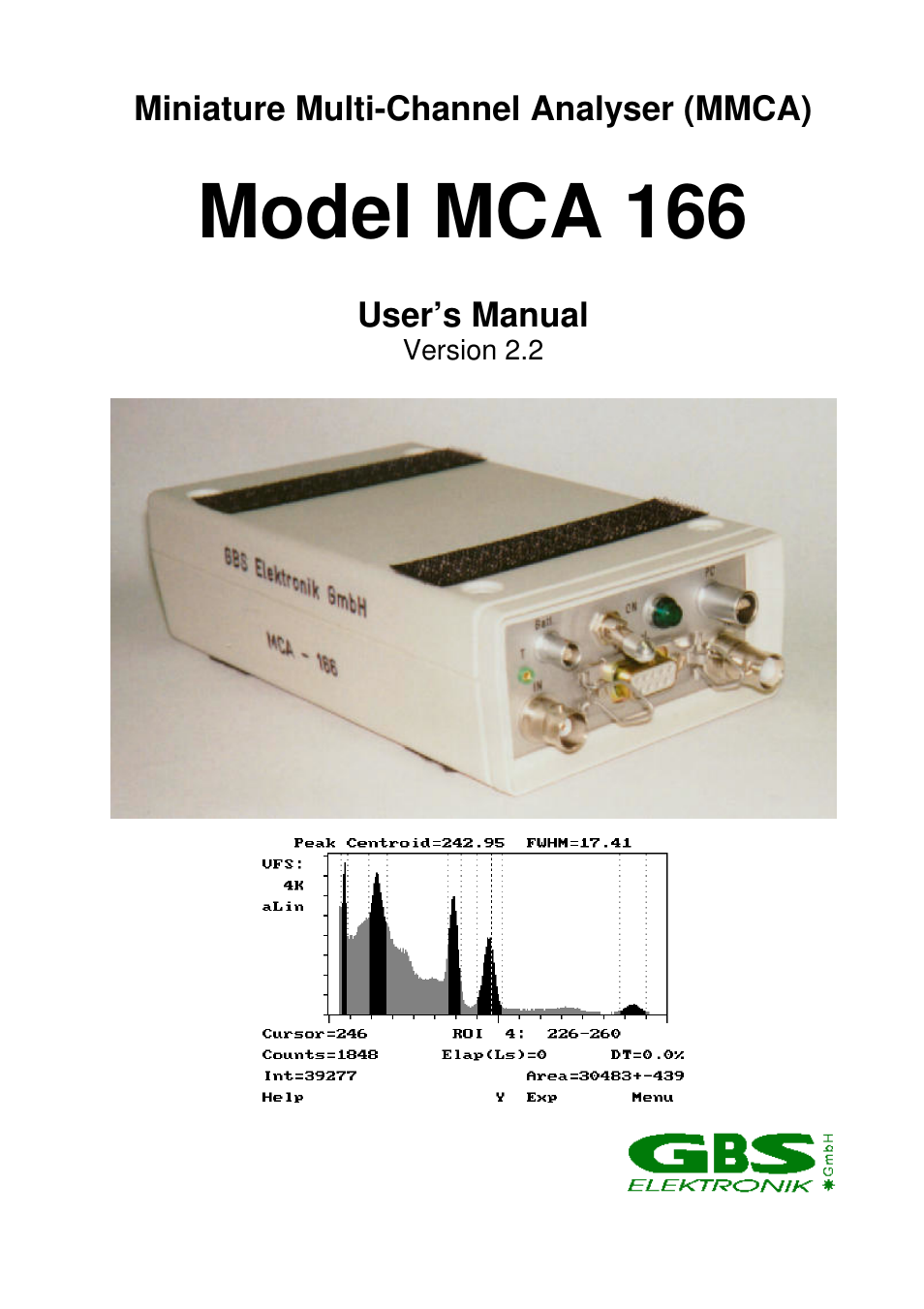 GBS Elektronik MCA 166 User Manual | 56 pages