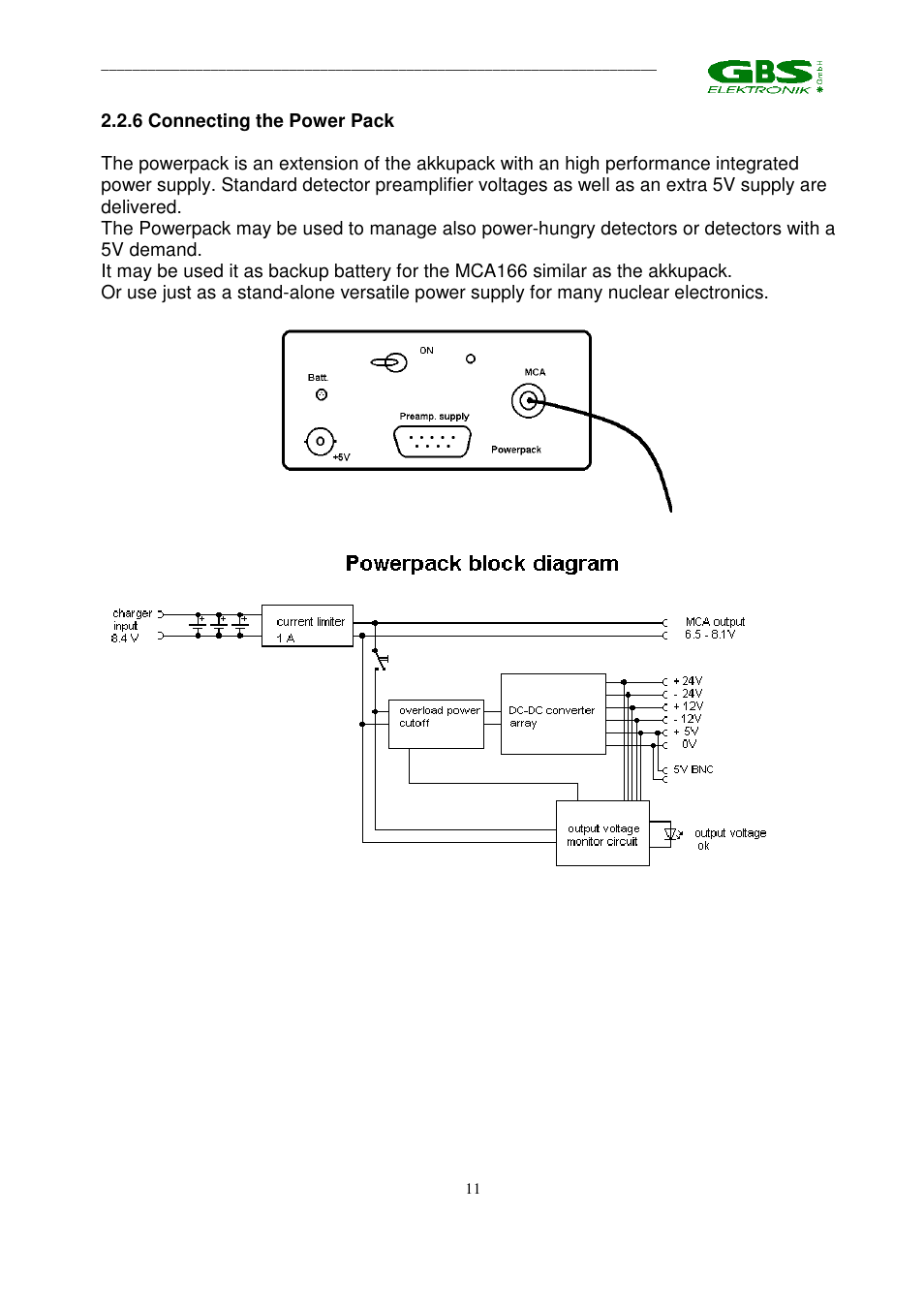 GBS Elektronik MCA 166 User Manual | Page 11 / 56