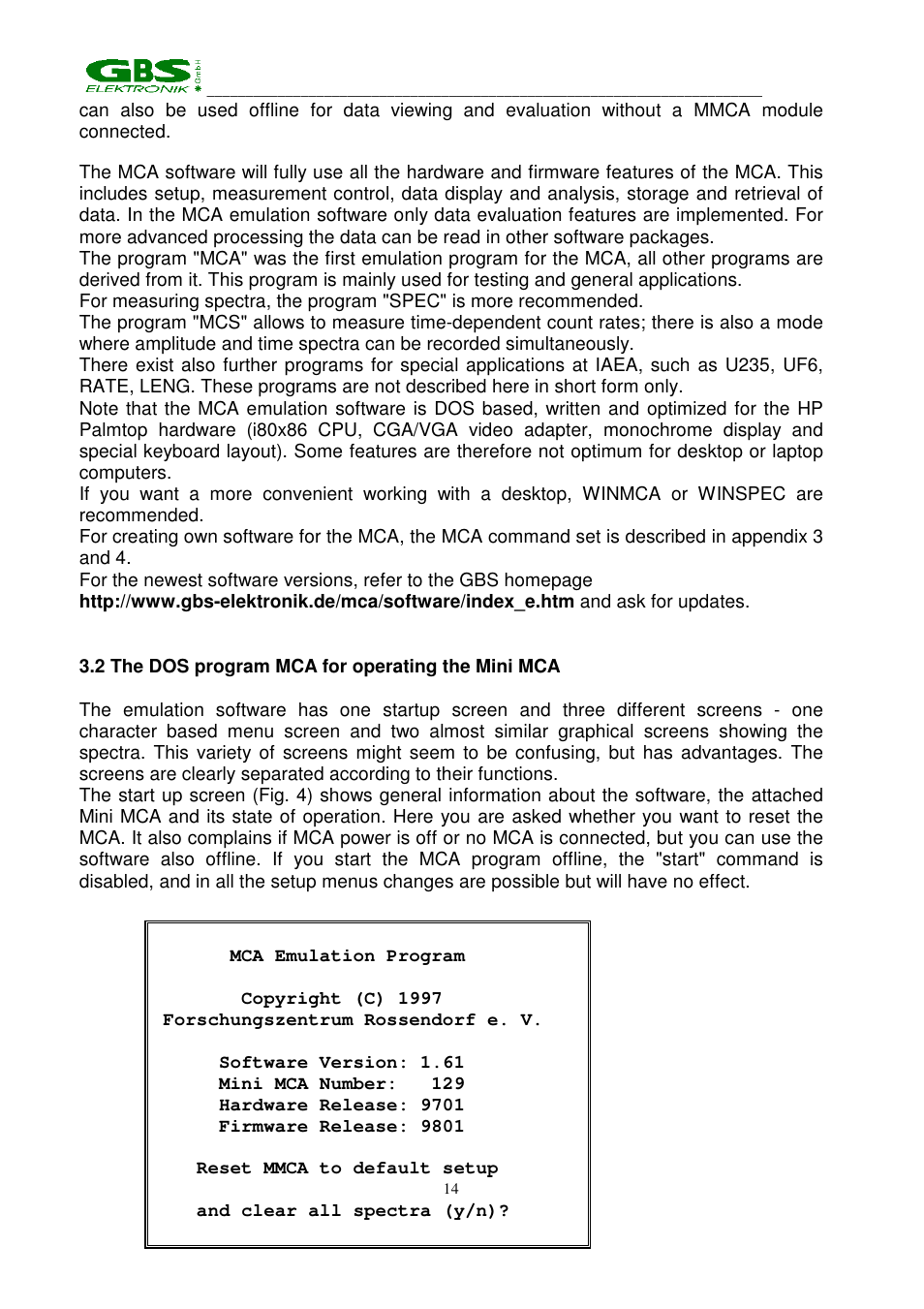 GBS Elektronik MCA 166 User Manual | Page 14 / 56