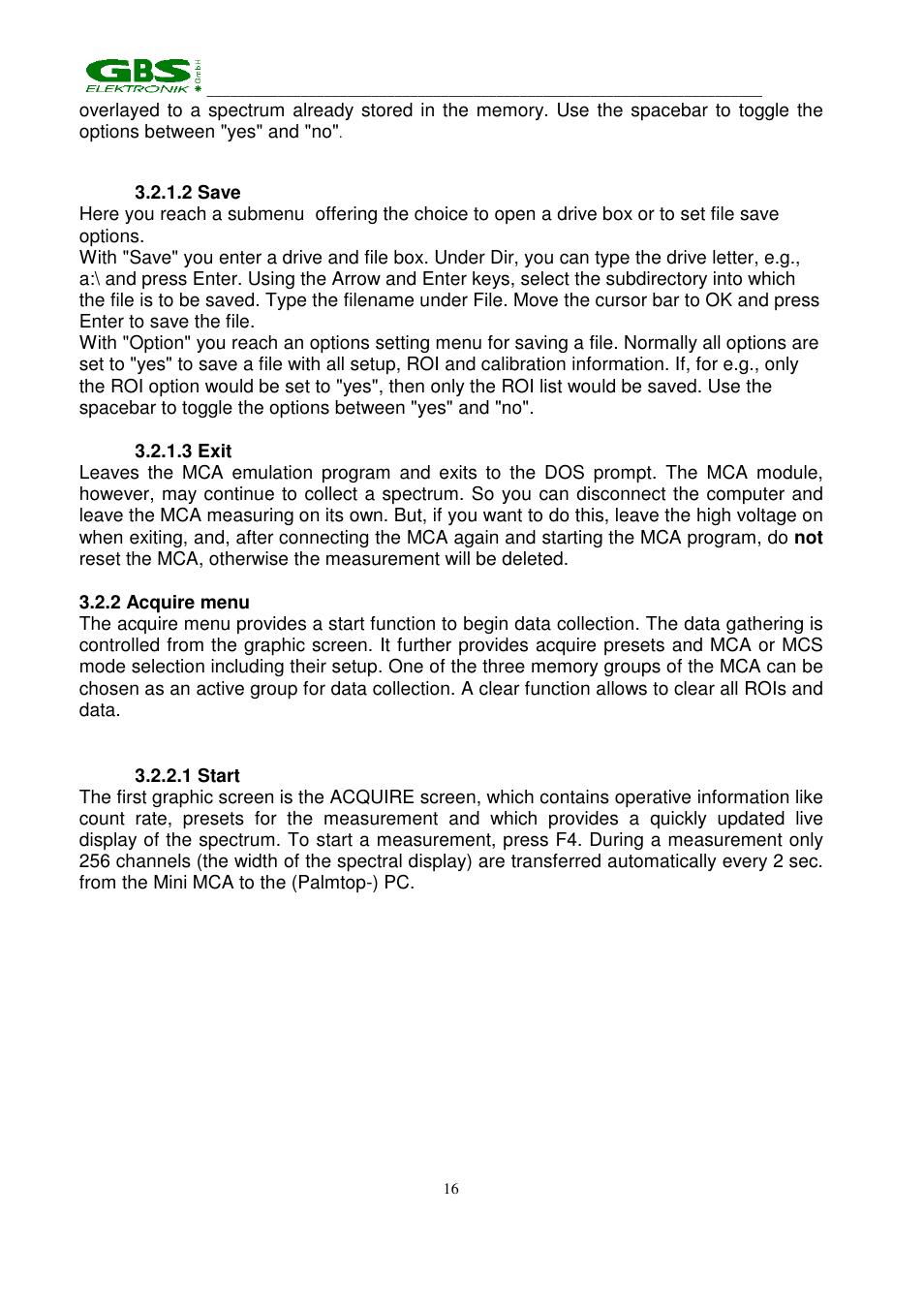 GBS Elektronik MCA 166 User Manual | Page 16 / 56