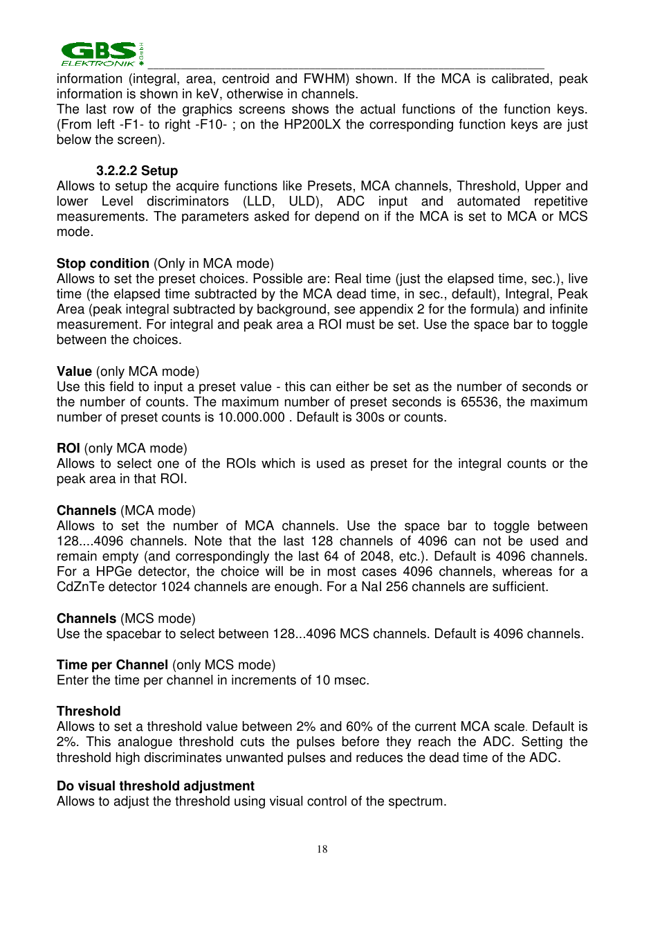 GBS Elektronik MCA 166 User Manual | Page 18 / 56