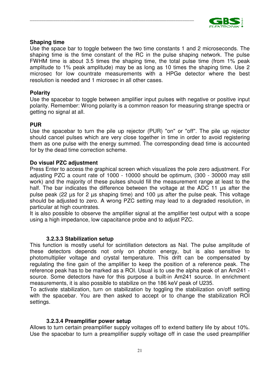 GBS Elektronik MCA 166 User Manual | Page 21 / 56