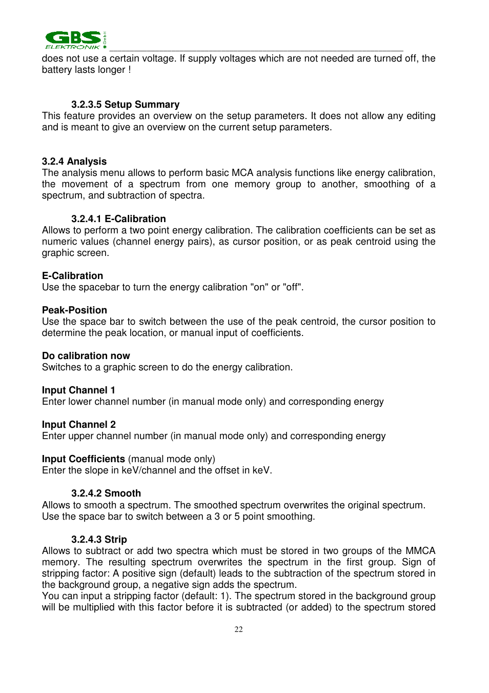 GBS Elektronik MCA 166 User Manual | Page 22 / 56