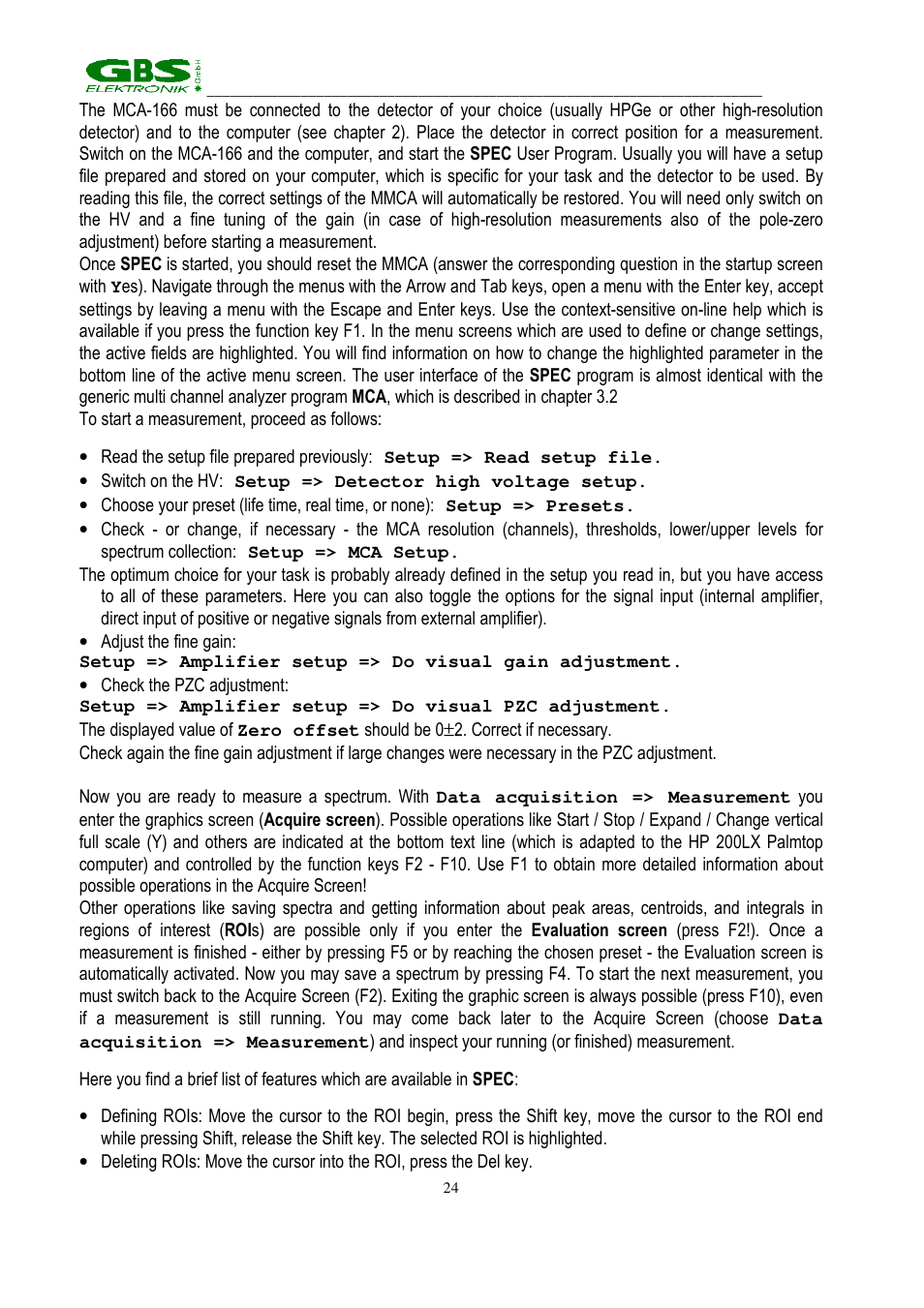 GBS Elektronik MCA 166 User Manual | Page 24 / 56