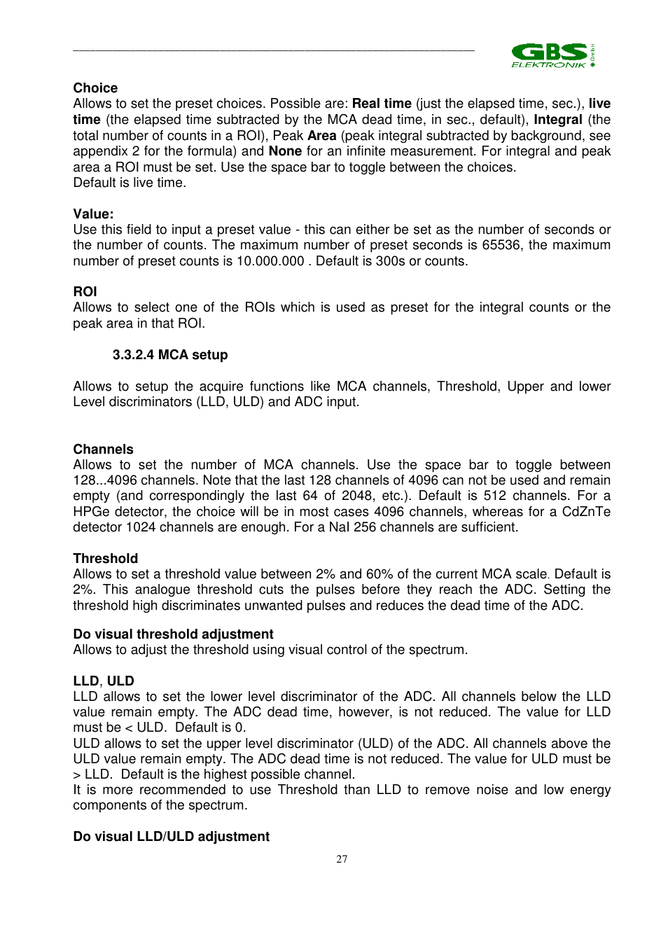 GBS Elektronik MCA 166 User Manual | Page 27 / 56