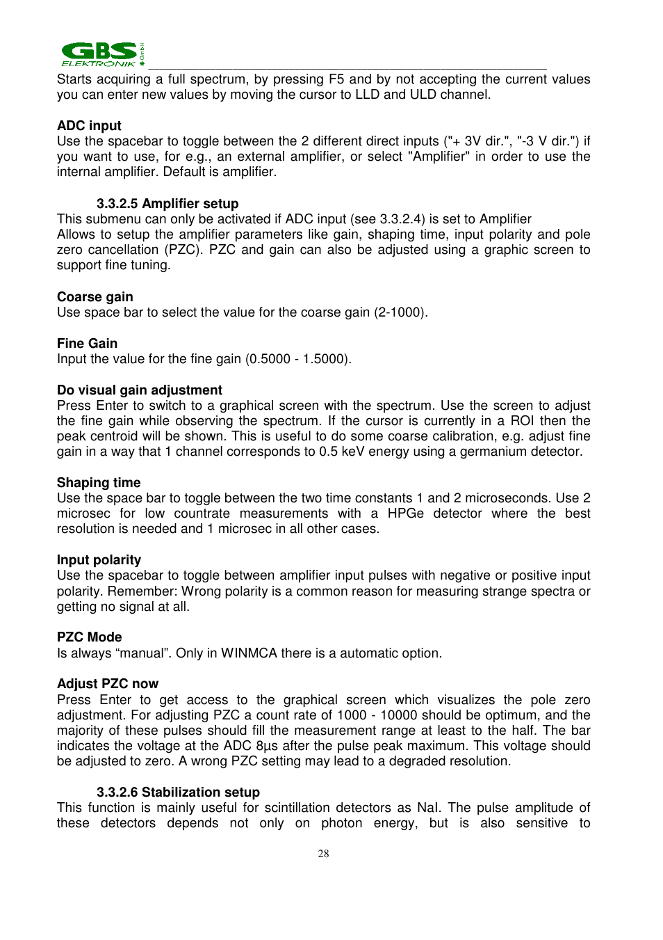 GBS Elektronik MCA 166 User Manual | Page 28 / 56