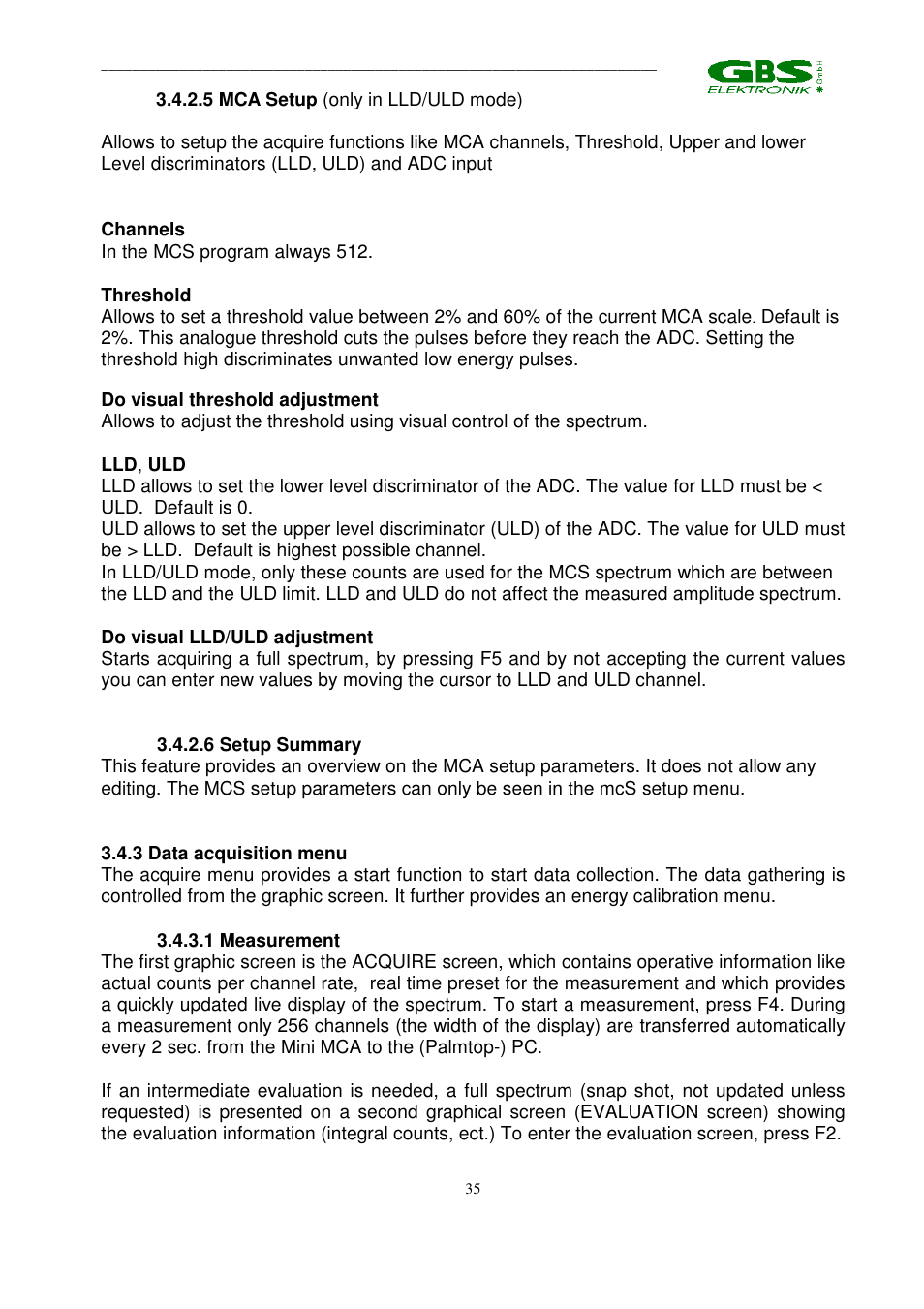 GBS Elektronik MCA 166 User Manual | Page 35 / 56
