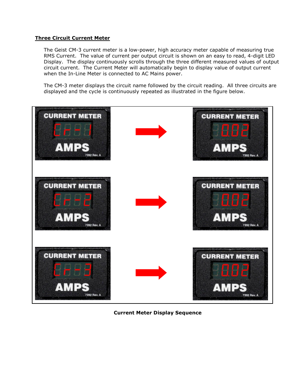 Three circuit current meter | Geist L Series User Manual | Page 7 / 17