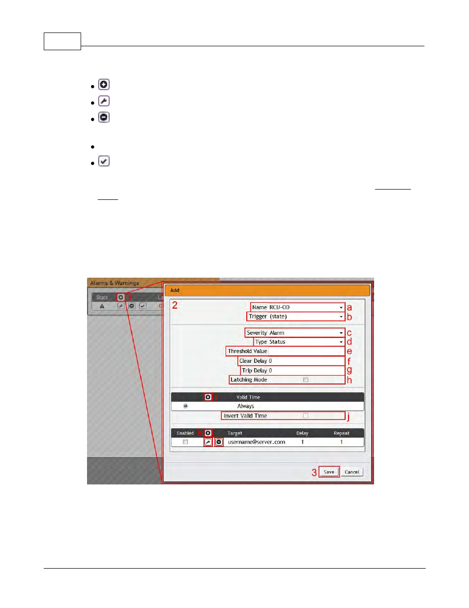 Alarms & warnings configuration | Geist R-Series PDU v4 User Manual | Page 26 / 46