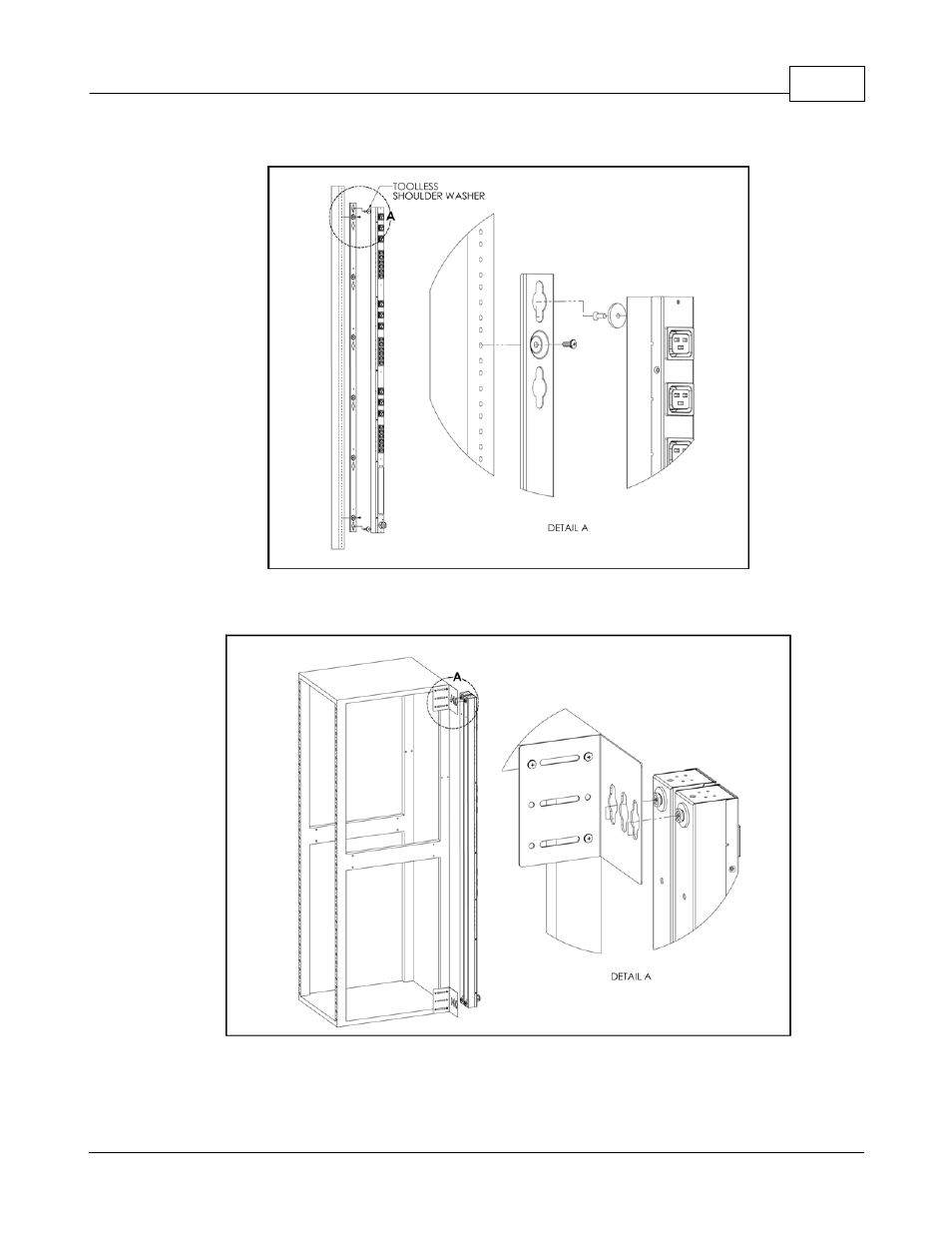 Toolless full length brackets (tlfl), Single side mount 2 unit brackets (tsmx2), 5 toolless full length brackets (tlfl) | 6 single side mount 2 unit brackets (tsmx2) | Geist R-Series PDU v4 User Manual | Page 9 / 46