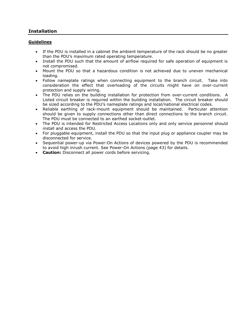 Installation, Guidelines | Geist RCX Series v3 User Manual | Page 6 / 49