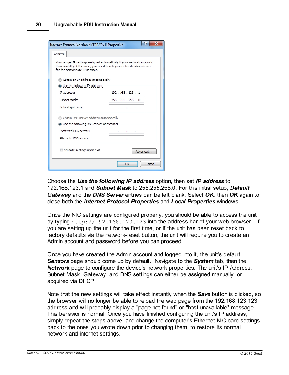 Geist Upgradeable PDU User Manual | Page 20 / 43