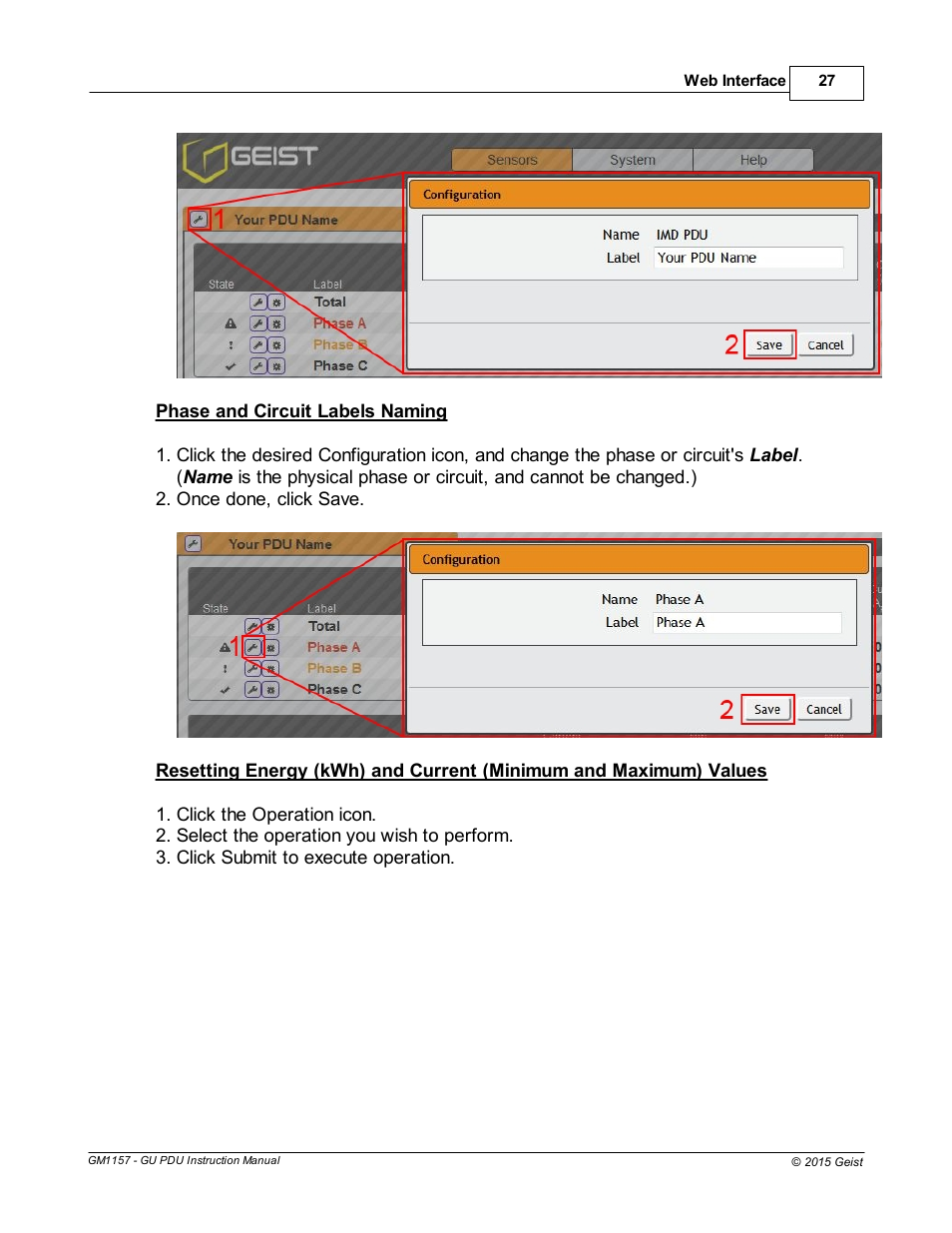 Geist Upgradeable PDU User Manual | Page 27 / 43