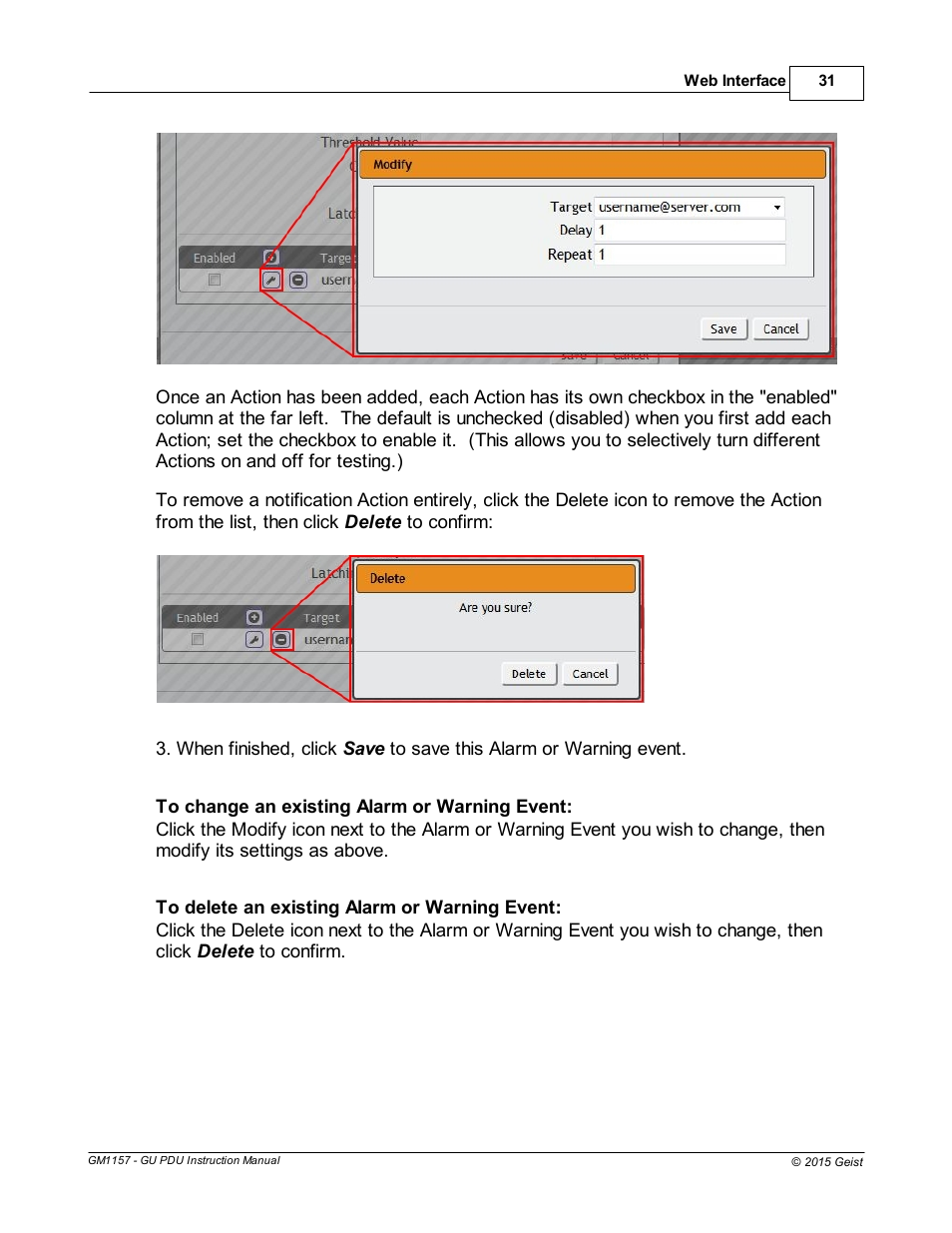 Geist Upgradeable PDU User Manual | Page 31 / 43