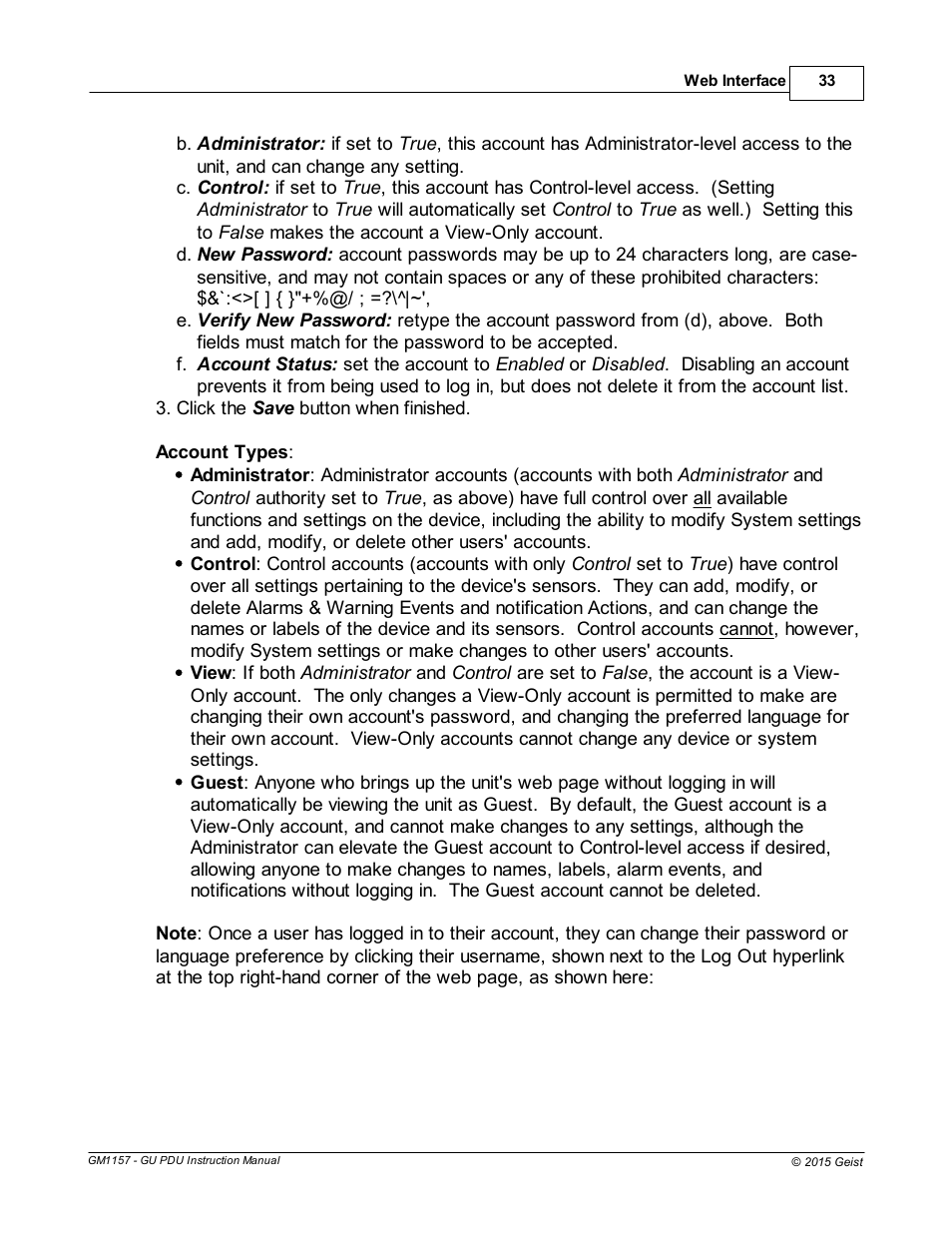 Geist Upgradeable PDU User Manual | Page 33 / 43