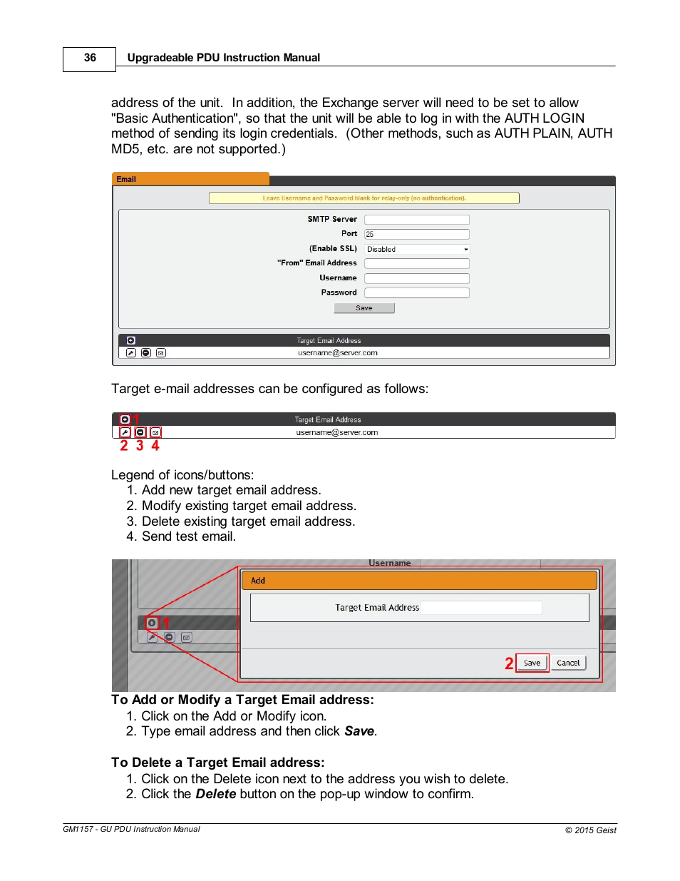 Geist Upgradeable PDU User Manual | Page 36 / 43