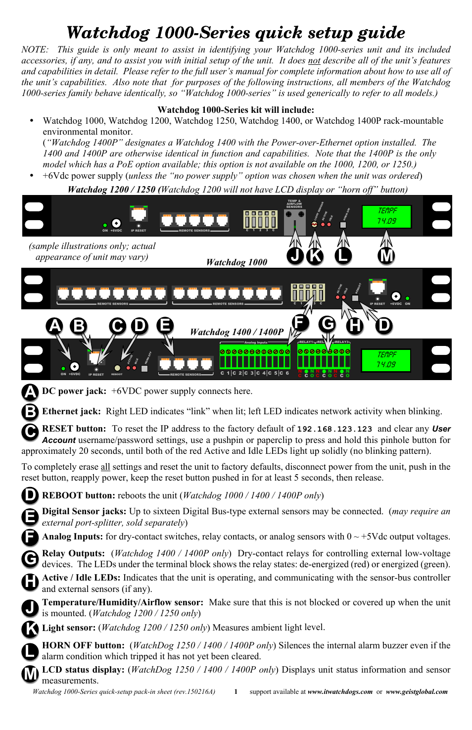 Geist Watchdog 1000 Quick Start User Manual | 4 pages