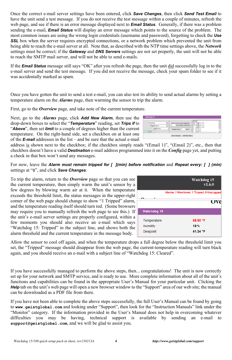 Geist Watchdog 15 Quick Start User Manual | Page 4 / 4