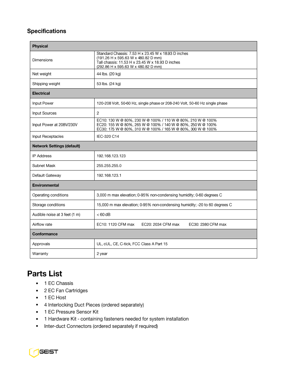 Geist EC6001C User Manual | Page 5 / 30